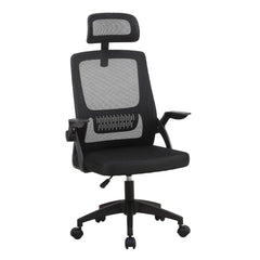 SAVYA HOME Jasper Ergonomic High Back Office Chair for Home, Study Table, Computer Table with Adjustable Headrest, Comfortable Mesh Seat with Adjustable Top & Bottom Lumbar Support (Black)