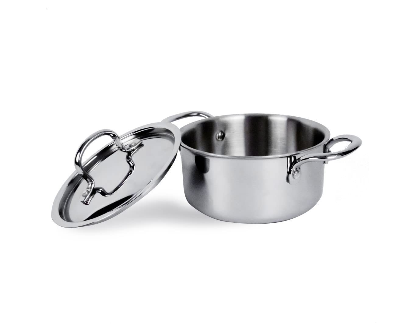 Stainless Steel Saucepan With Lid, Triply Stainless Steel Heavy Bottom  Saucier Pot Patila Cookware