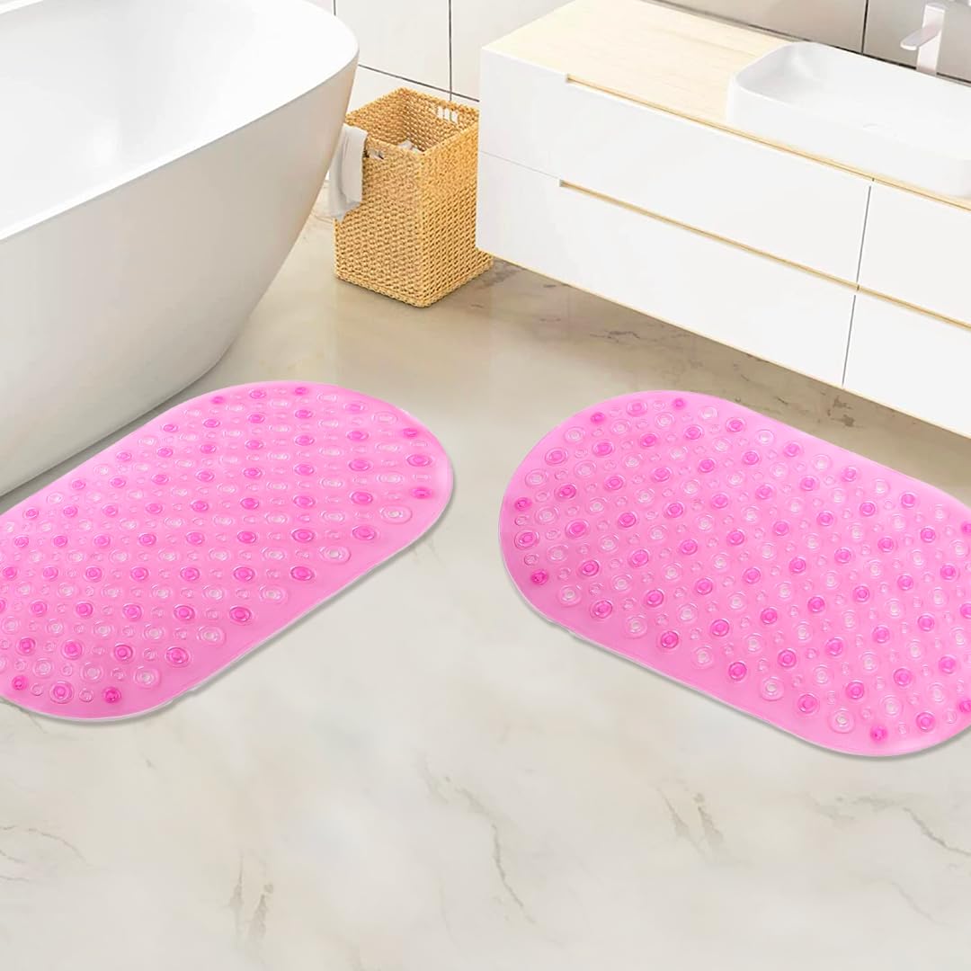 SAVYA HOME - Qty-2 Pink Nonslip Soft Rubber Bath Mat, Rain Mat for – GB  Savya Homes