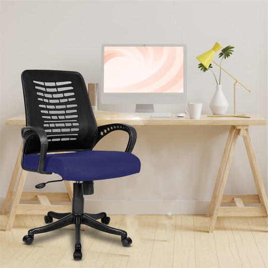 SAVYA HOME Apex Zoom Ergonomic Home and Revolving Office Chair (Blue)