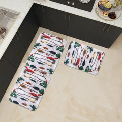 SAVYA HOME Kitchen Mats|| 60 x 40 ||Anti-Skid Mat for Living Room,Bathroom,Shower,Bathtub mat,Multipurpose Mat (Red & Green)