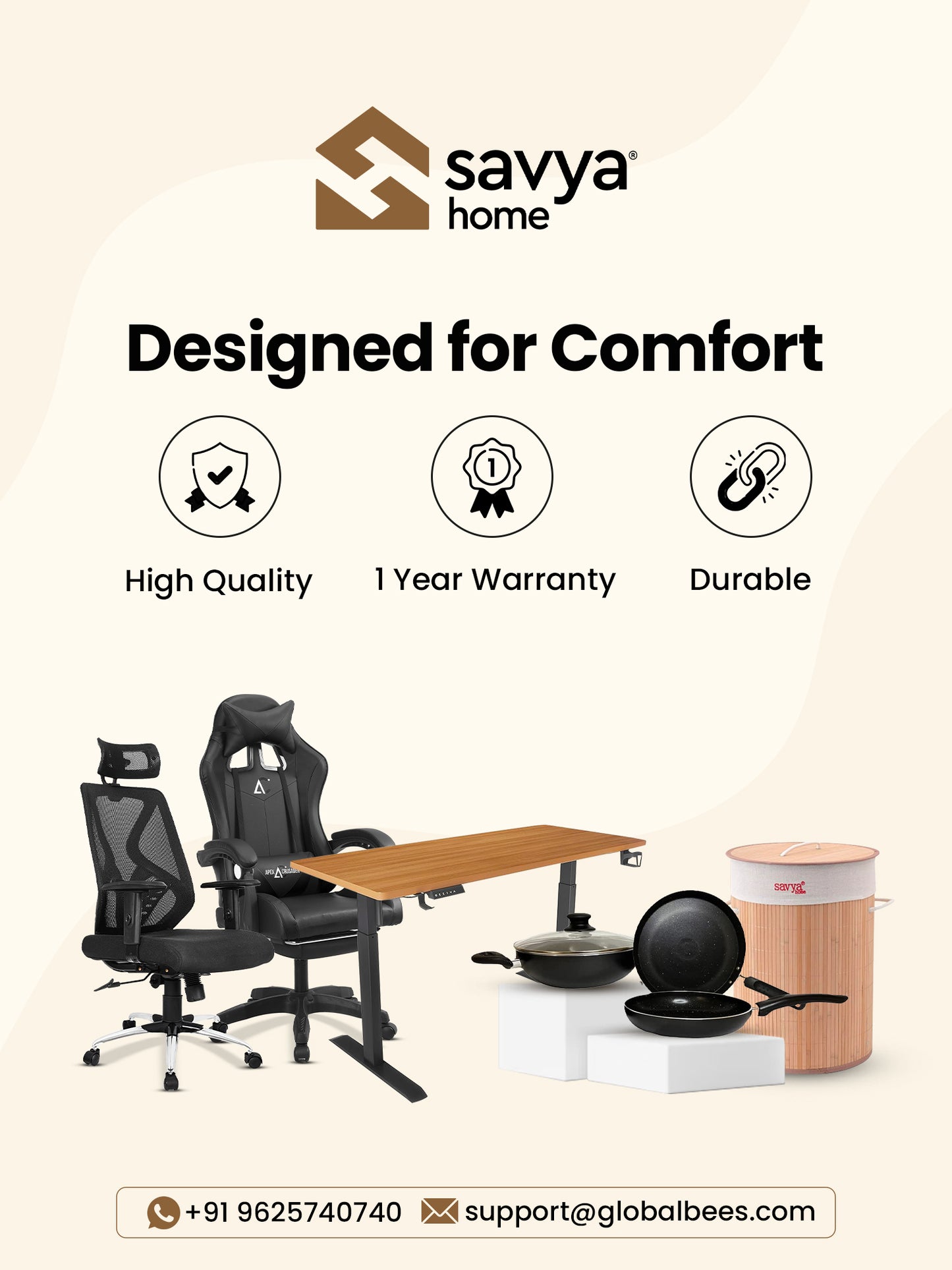 SAVYA HOME folding chair - Camping setup