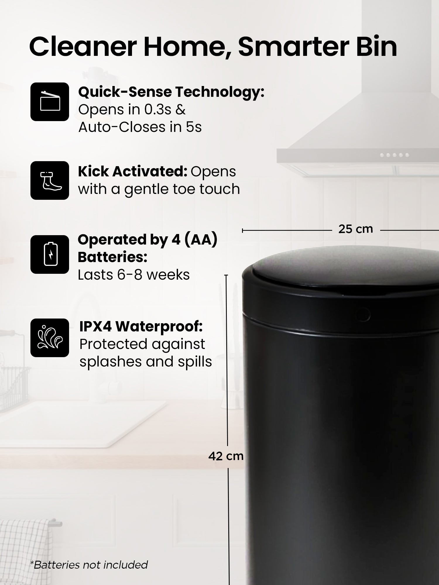 SAVYA HOME automatic smart sensor dustbin - outdoor