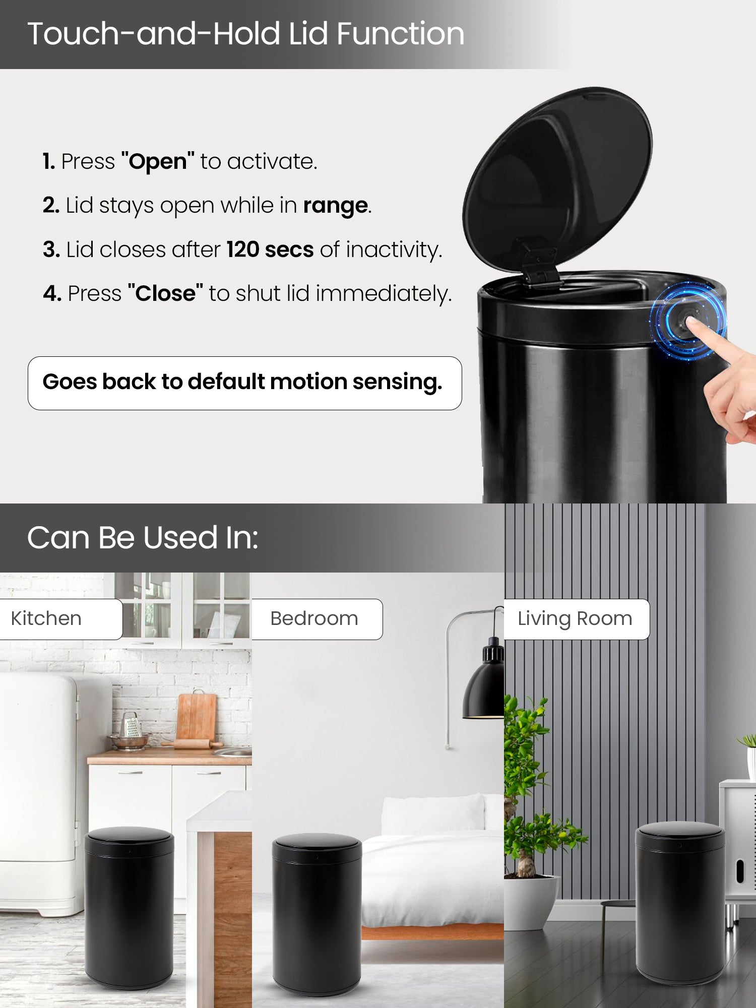 SAVYA HOME automatic smart sensor dustbin - bedroom