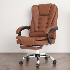 SAVYA HOME Brown Ergonomic Chair - Stylish Addition to Your Workspace