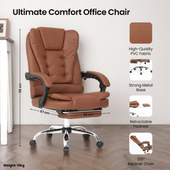 SAVYA HOME Ergonomic Leatherette Chair - Enjoy Comfort While Working