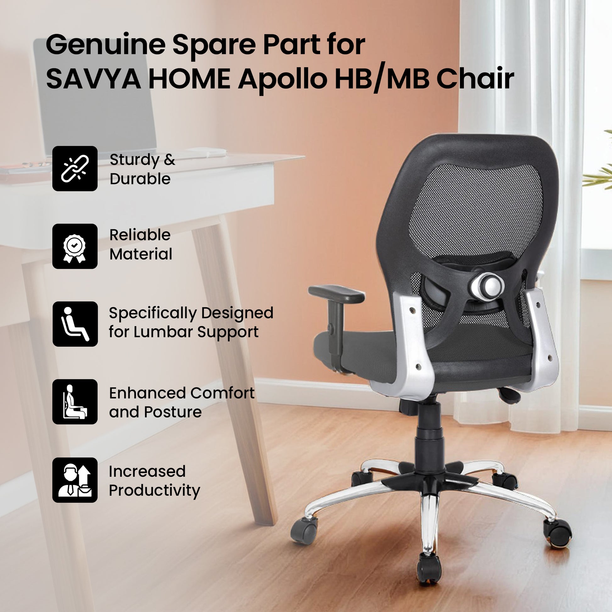 SAVYA HOME Apollo Chair - Versatile and stylish seating