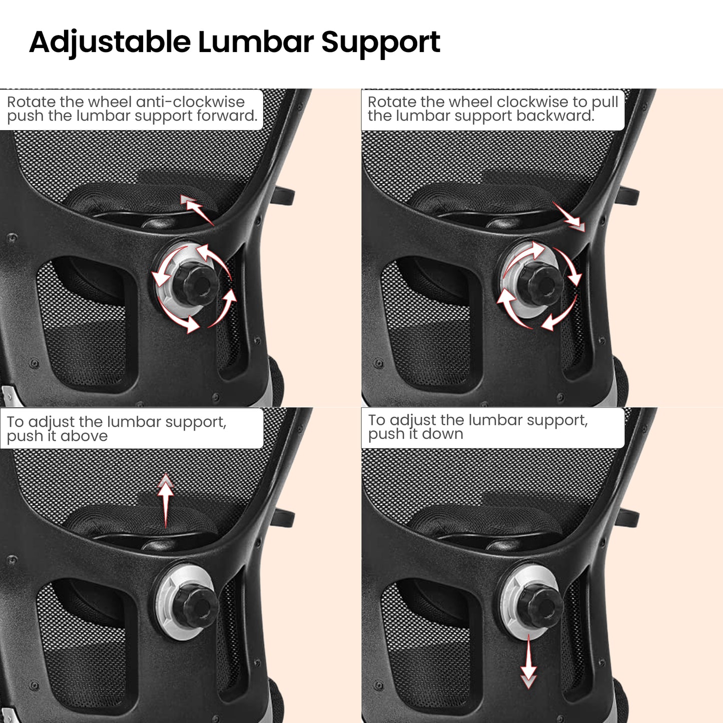 SAVYA HOME Beatle Chair Lumbar Support - Family Workspace