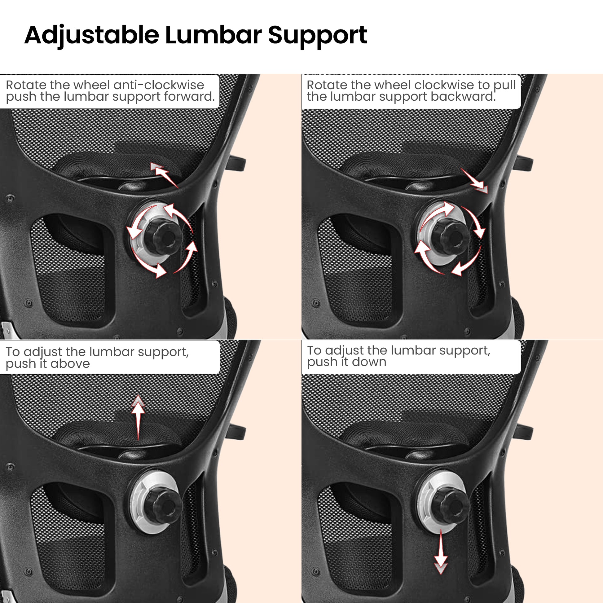SAVYA HOME Beatle Chair Lumbar Support - Family Workspace
