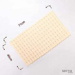 SAVYA HOME PVC(Polyvinyl Chloride) Bathmats|40 x 71|Anti-Skid mat, Living Room mat, Doormat, Multipurpose mat | Quick dry bath mat|Non Slip bath mat|Bath tub mat|(Beige)