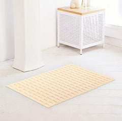 SAVYA HOME PVC(Polyvinyl Chloride) Bathmats|40 x 71|Anti-Skid mat, Living Room mat, Doormat, Multipurpose mat | Quick dry bath mat|Non Slip bath mat|Bath tub mat|(Beige)