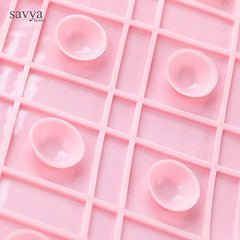 SAVYA HOME Pack of 2 Bathroom Mat PVC/Non-Slip & Soft/Light Weight Mat for Living Room, Anti Skid Mat for Bathroom Floor/Shower Mat/Multipurpose Mat, Grey & Pink