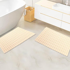 SAVYA HOME PVC(Polyvinyl Chloride) Bathmats|40 x 71|Anti-Skid mat, Living Room mat, Doormat, Multipurpose mat | Quick dry bath mat|Non Slip bath mat|Bath tub mat|(Beige)