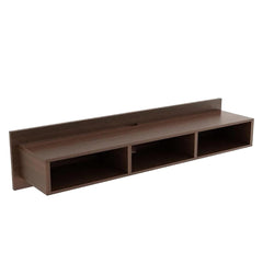 SAVYA HOME Large Set Top Box Stand Wall Mount |Wooden Shelf For Wall |Living Room, Drawing Room, Bedroom |Rack for Storage |Premium Engineered Wood |TV Unit For Living Room| Brown 89cm x 21 cm x 21 cm