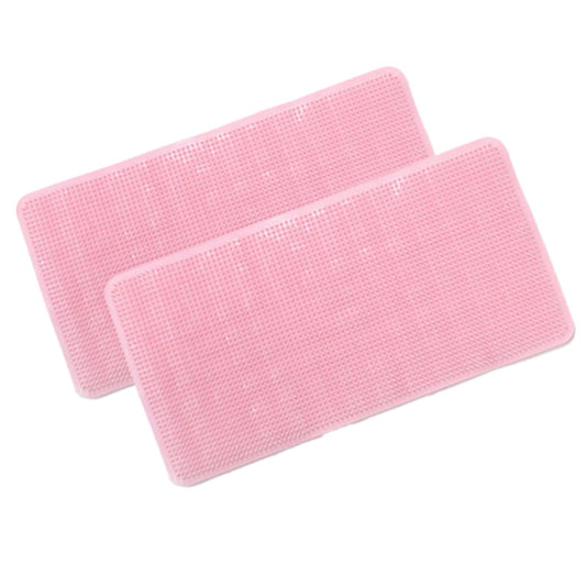 SAVYA HOME Pack of 2 Bathroom Mat PVC/Non-Slip & Soft/Light Weight Mat for Living Room, Anti Skid Mat for Bathroom Floor/Shower Mat/Multipurpose Mat, Pink