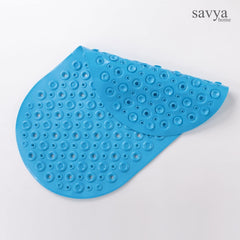 SAVYA HOME Pack of 2 Nonslip Soft Rubber Bath Mat, Rain Mat for Bathtub and Shower, Anti Slip, Anti Bacterial, Machine Washable PVC Bath Mat for Bathroom | 65 x 36 cm |Blue