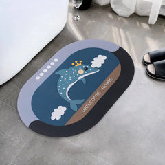 SAVYA HOME Door Mat for Bedroom and Living Room | Anti-Skid Floor Mat for Kids Room | Bathroom Mat |Mat for Living Room, Mat for Bedroom, Dark Blue, 1