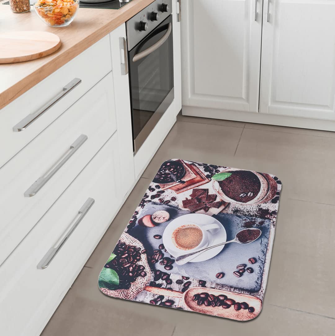 SAVYA HOME Kitchen Mats|kitchen Floor mat, Kitchen drying mat| 60 x 40 ||Anti-Skid Mat for Living Room,Bathroom,Shower,Bathtub mat,Multipurpose Mat (Coffee)