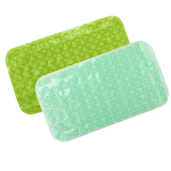 SAVYA HOME Anti Skid Bath Mat for Bathroom, PVC Bath Mat with Suction Cup, Machine Washable Floor Mat (67x37 cm)|Bath Mat, Machine Washable Floor Mat| Light Green & Green