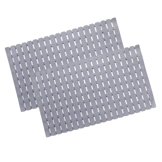 SAVYA HOME Pack of 2 PVC Bathmats | 40x71cm | Anti-Skid mat, Living Room mat, Doormat, Multipurpose mat | Quick dry bath mat|Non Slip bath mat|Bath tub mat| (Grey)
