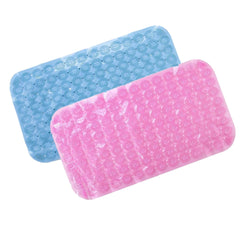 SAVYA HOME Anti Skid Bath Mat for Bathroom, Mat for Kitchen, Mat for Shower area, Bathtub Mats| Bath Mat, Machine Washable Floor Mat (67x37 cm)| Light Blue & Light Pink