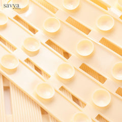 SAVYA HOME Pack of 2 PVC Bathmats | 40x71cm | Anti-Skid mat, Living Room mat, Doormat, Multipurpose mat | Quick dry bath mat|Non Slip bath mat|Bath tub mat|(Beige & Grey)