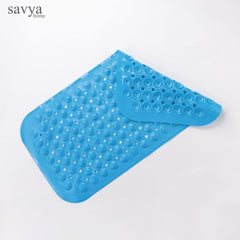 SAVYA HOME Diatom Mud Bathroom Floor Mat |71 x 35.5|40 x 100|PVC Accu-Pebble Soft & Light Weight Anti-Skid Mat for Living Room,Bathroom/Shower Mat/Multipurpose(Sky Blue) (71 x 35.5, Blue)