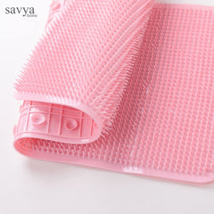 Savya Home Bathroom Floor Mat PVC/Non-Slip & Soft/Light Weight Mat for Living Room, Anti Skid Mat for Bathroom Floor/Shower Mat/Multipurpose Mat (Grey) (Pink)