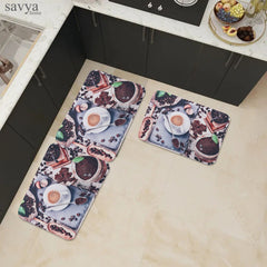 SAVYA HOME Kitchen Mats|kitchen Floor mat, Kitchen drying mat| 60 x 40 ||Anti-Skid Mat for Living Room,Bathroom,Shower,Bathtub mat,Multipurpose Mat (Coffee)