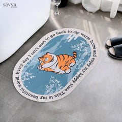 SAVYA HOME Door Mat for Bedroom and Living Room | Anti-Skid Floor Mat for Kids Room | Bathroom Mat |Mat for Living Room, Mat for Bedroom, Blue, 1