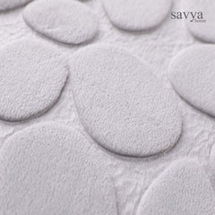 SAVYA HOME Coral Fleece Fabric Bathroom mat|40 x 60|Anti-Skid mat, Living Room mat, Doormat, Multipurpose mat | Quick dry bath mat|Non Slip bath mat|Bath tub mat| Grey