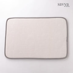 SAVYA HOME Coral Fleece Fabric Bathroom mat|40 x 60|Anti-Skid mat, Living Room mat, Doormat, Multipurpose mat | Quick dry bath mat|Non Slip bath mat|Bath tub mat| Grey