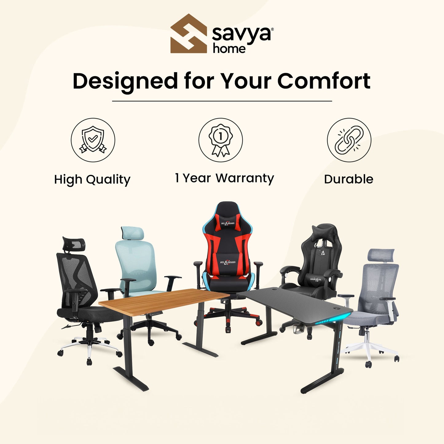 SAVYA HOME Desk Chair Screws - Office Use