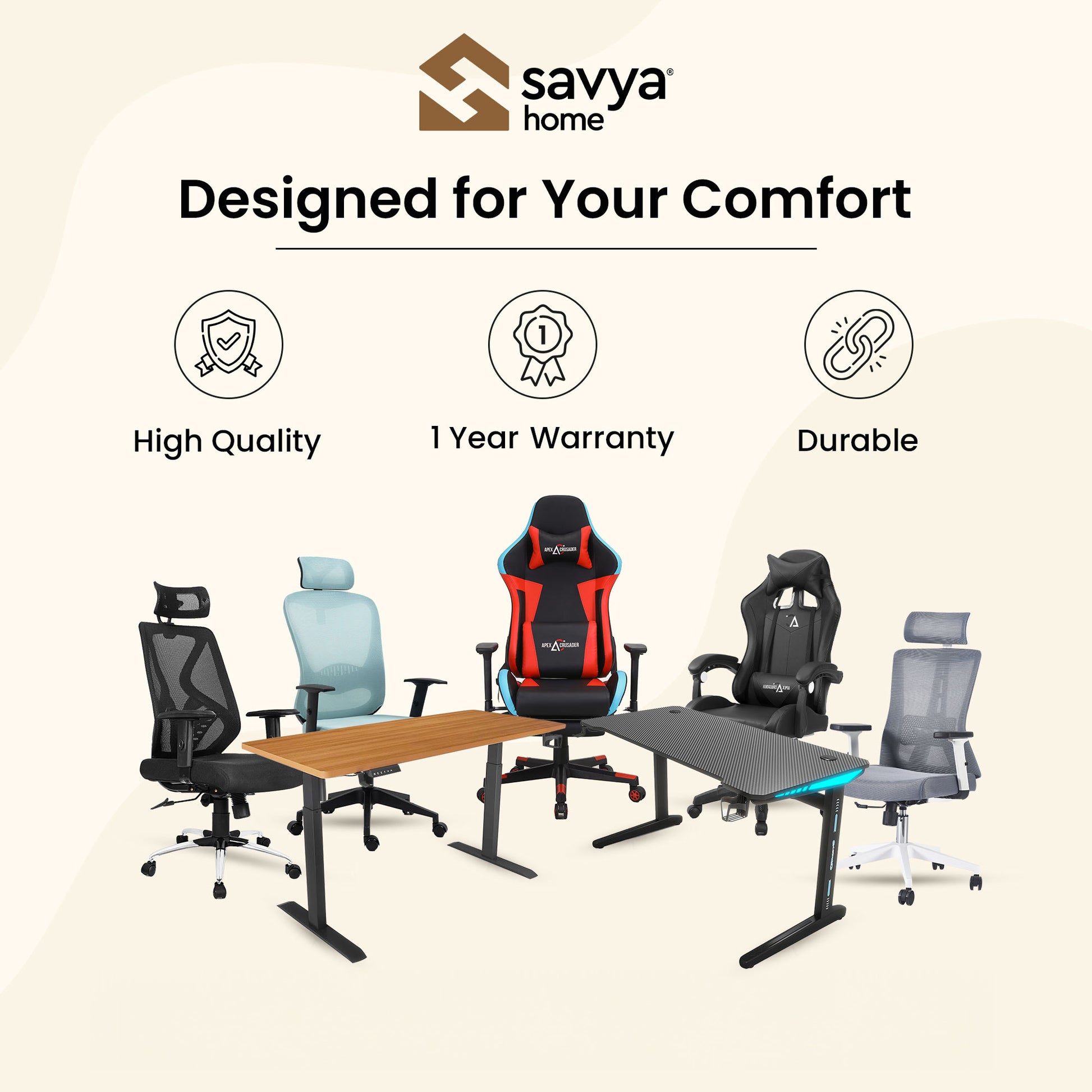 SAVYA HOME Desk Chair Screws - Office Use