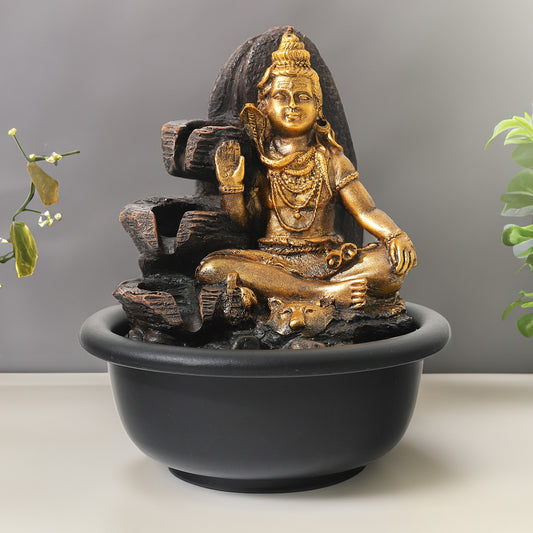 SAVYA HOME Decorative Shiva Fountain - Positive Vibes Decor