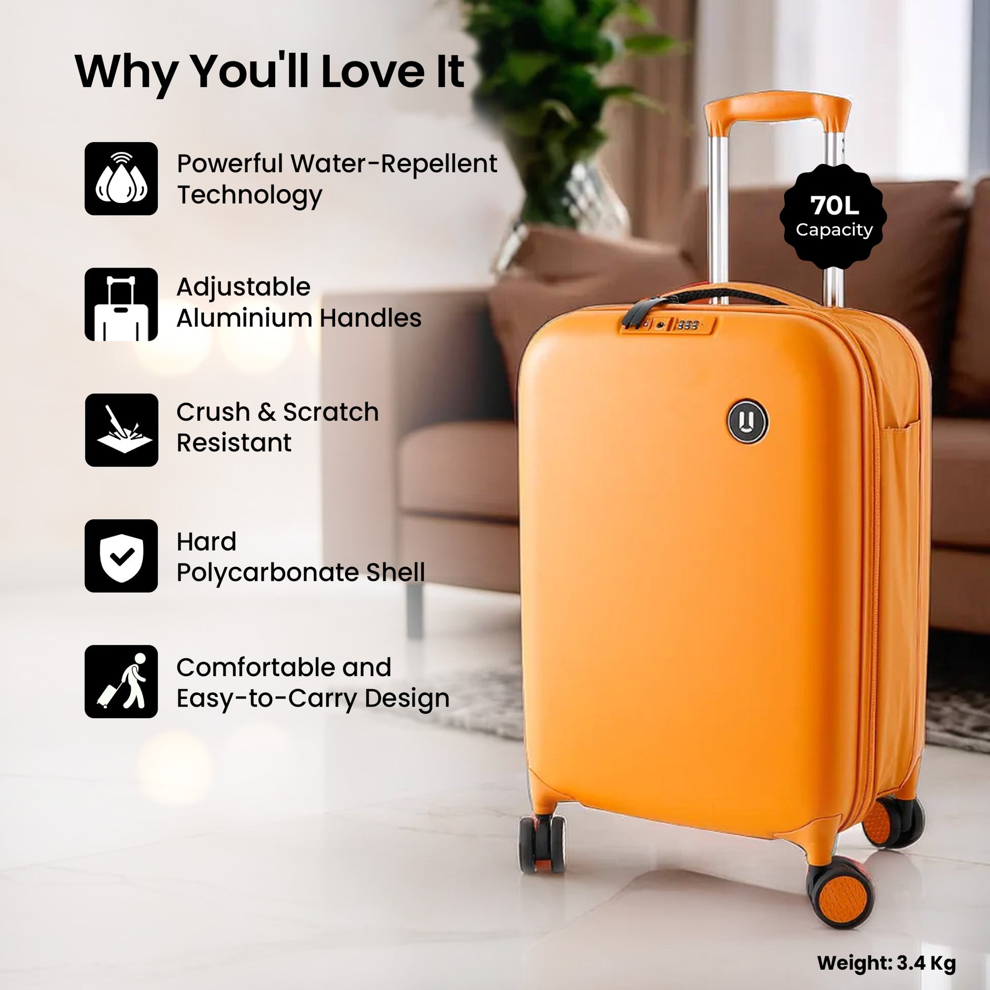 SAVYA HOME Valencia Series Trolley Bag - Secure Travel Solution
