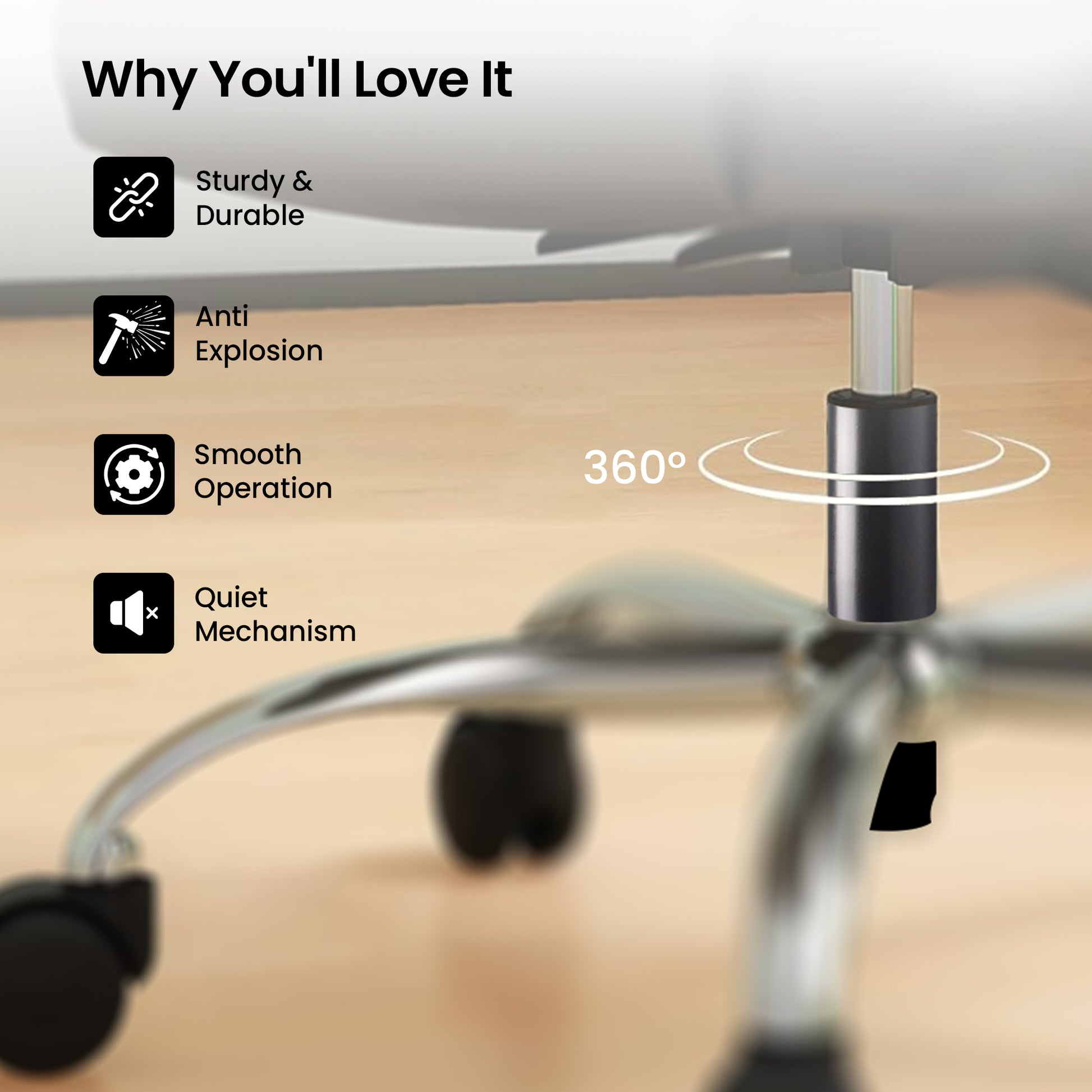 SAVYA HOME Desk Chair - Convenient for Cafés