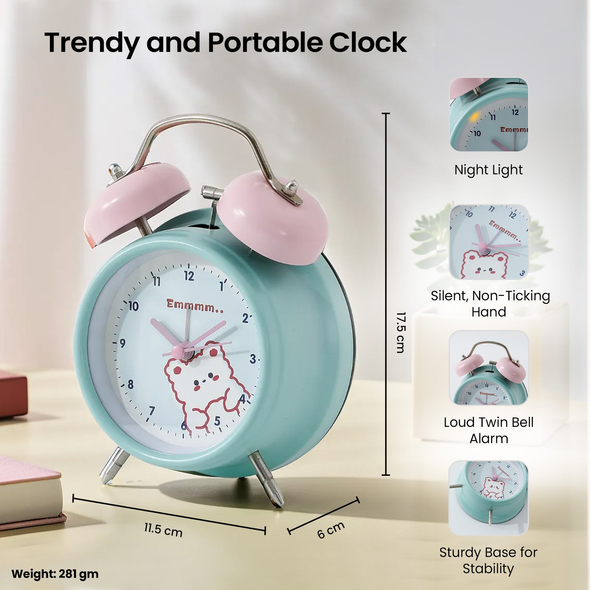 SAVYA HOME stylish alarm clock - bathroom accessory