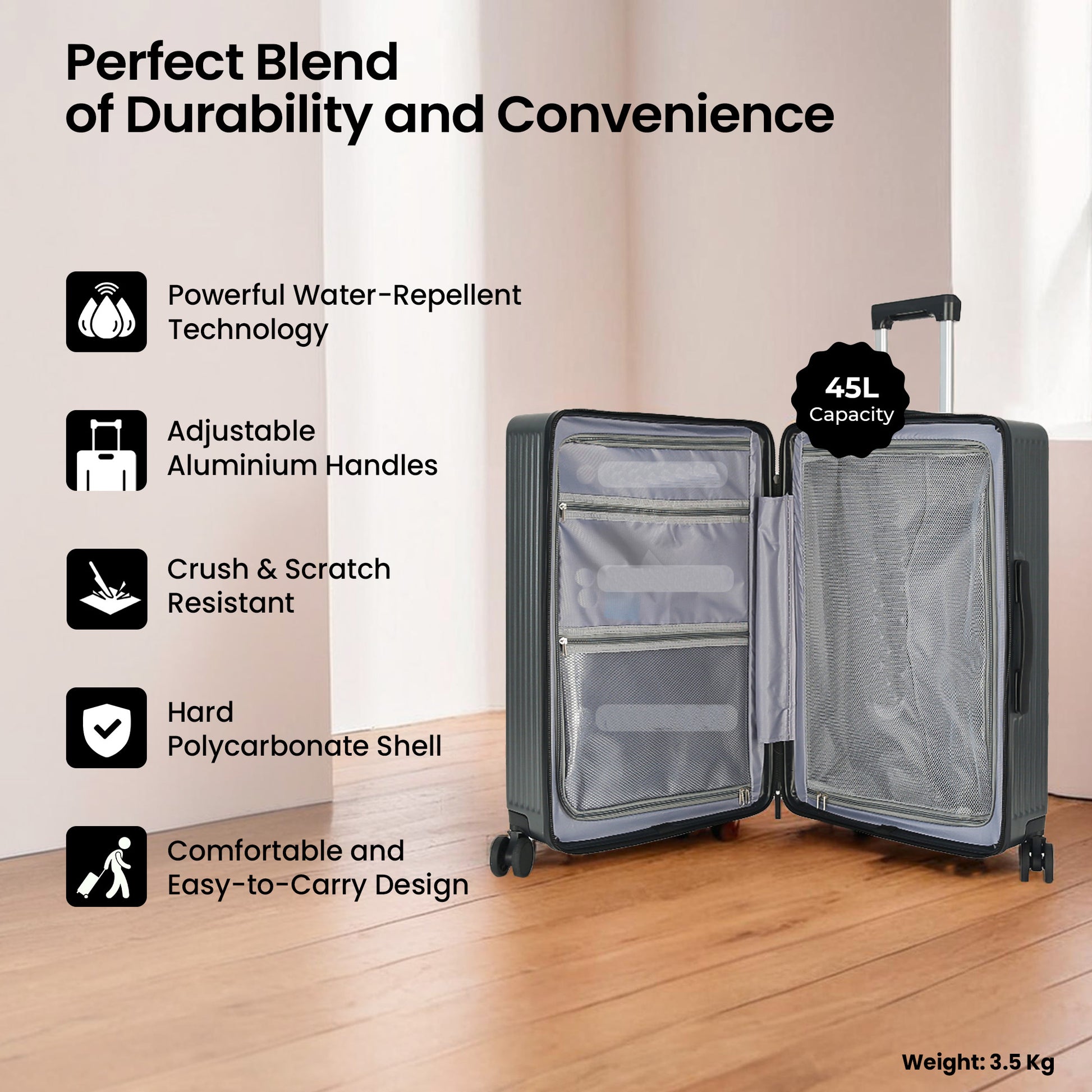 SAVYA HOME trolley bag - 20 inch with TSA lock