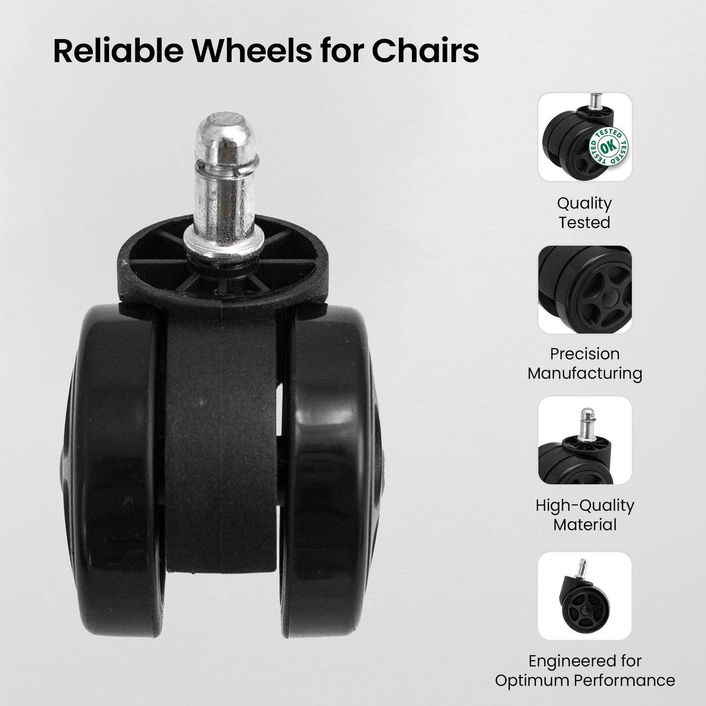 SAVYA HOME Desk Chair Wheel - Comfortable Office Chair