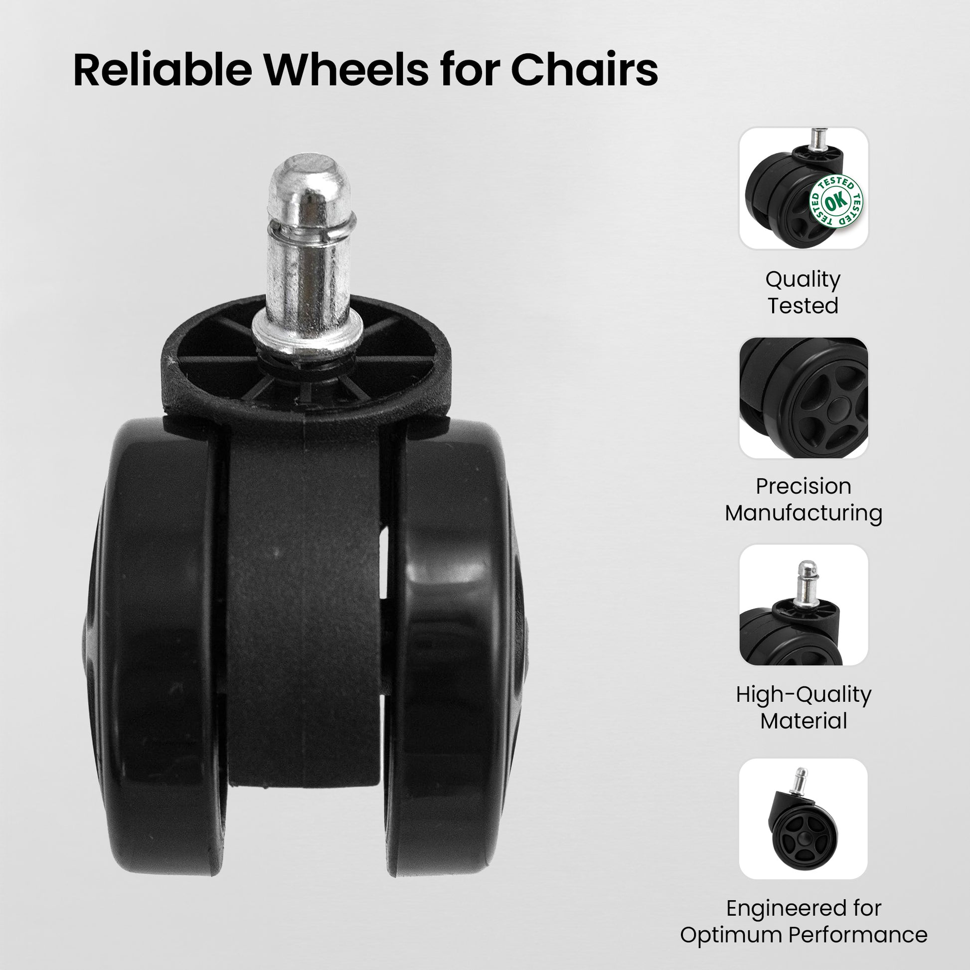 SAVYA HOME Desk Chair Wheel - Comfortable Office Chair