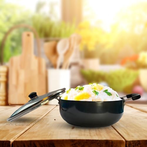 SAVYA HOME Kadai with Lid - Perfect for safe cooking