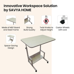 SAVYA HOME wheels desk - Versatile Workstation