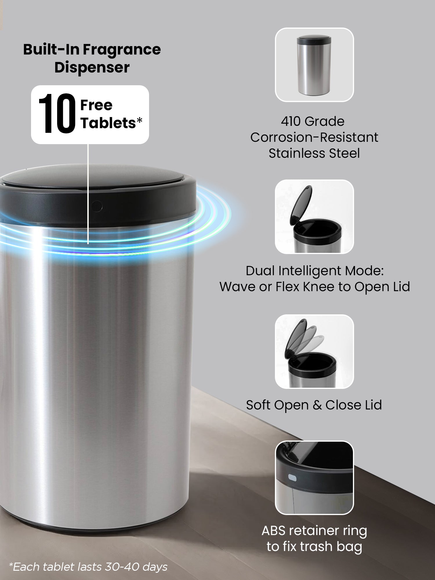 SAVYA HOME Automatic Motion Sensor Dustbin - Bedroom Use