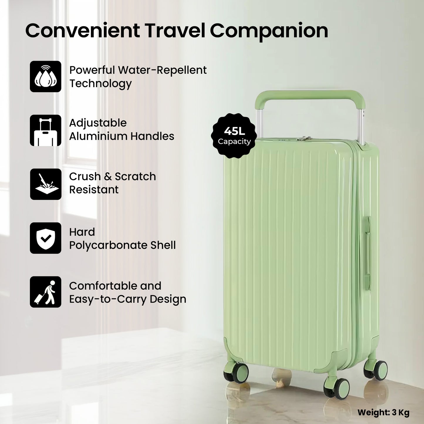 SAVYA HOME hyperion ABS suitcase - Daily travel