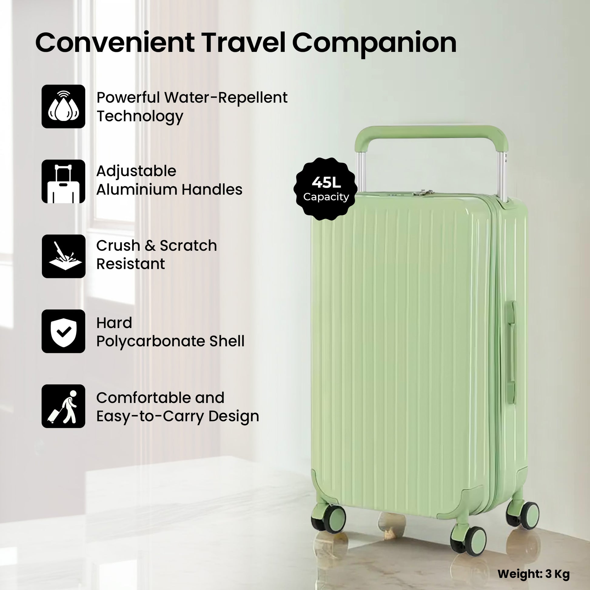 SAVYA HOME hyperion ABS suitcase - Daily travel