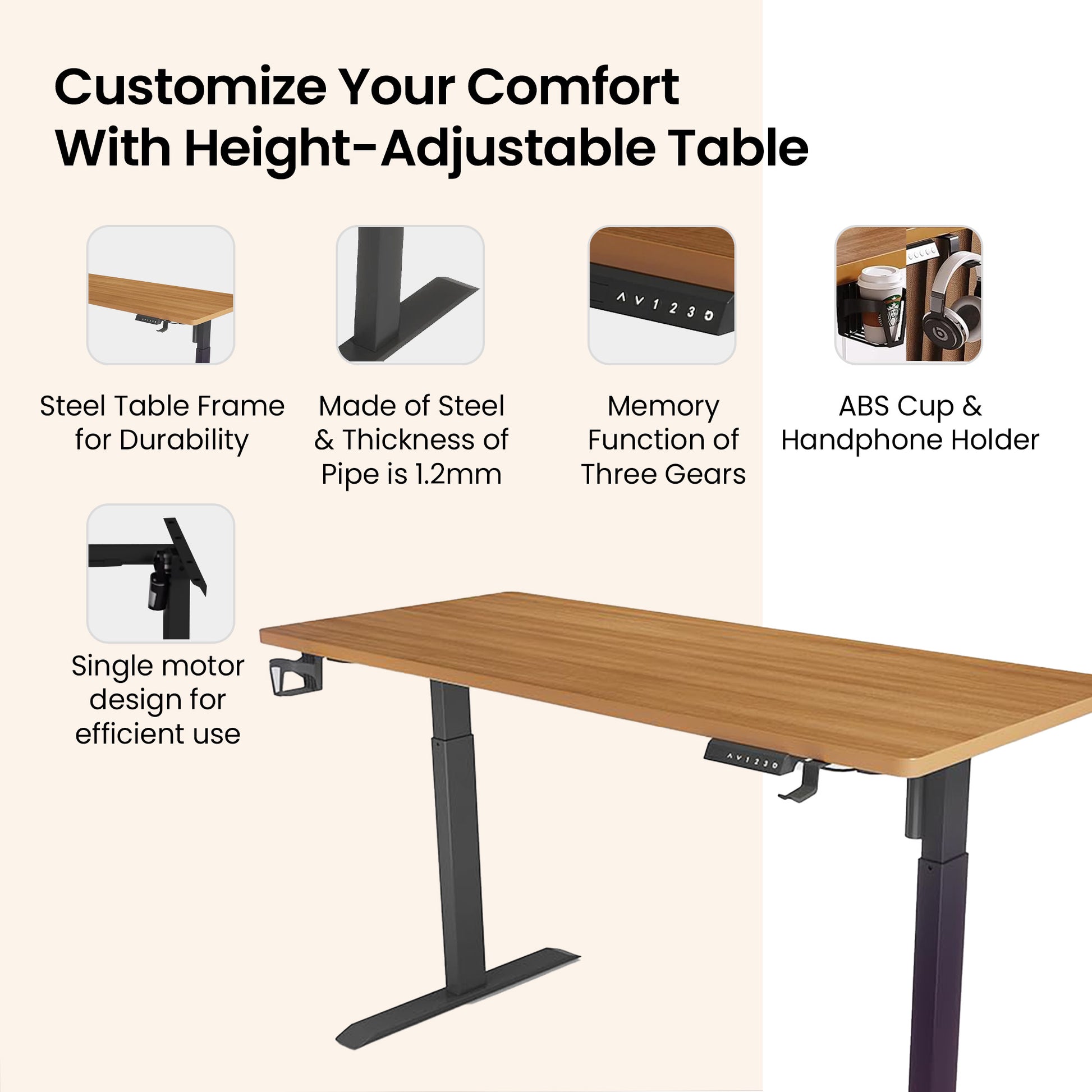 SAVYA HOME Electric Height Adjustable Table - Classroom