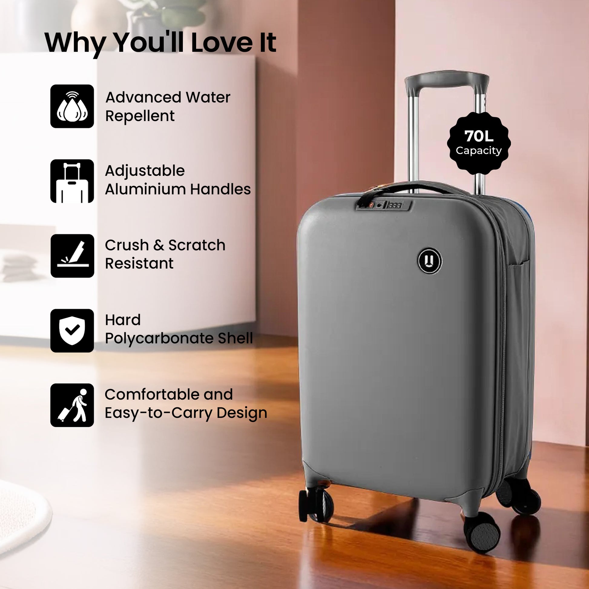SAVYA HOME Collapsible Trolley - Easy to Store