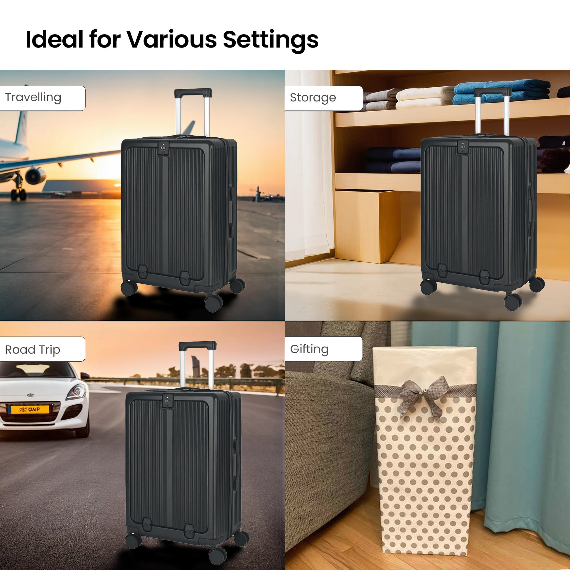 SAVYA HOME Saga Series - Water Resistant Luggage for Travel