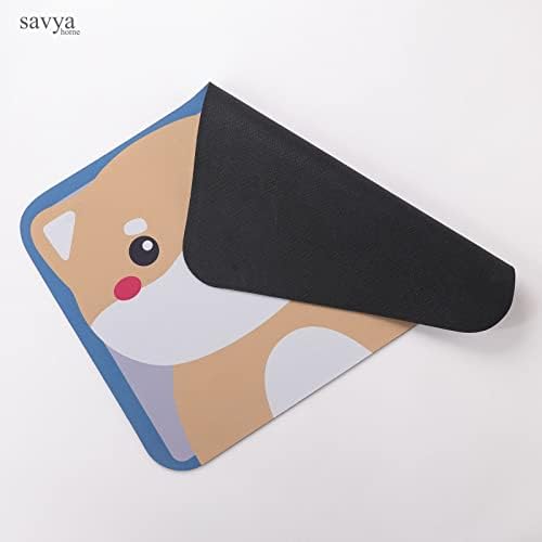 SAVYA HOME Pack of 2 Multipurpose Mat for Kids Bedroom, Play Area, Living Room, Bathroom, Shower | 60 x 40 cm |Tiger & Cartoon Design